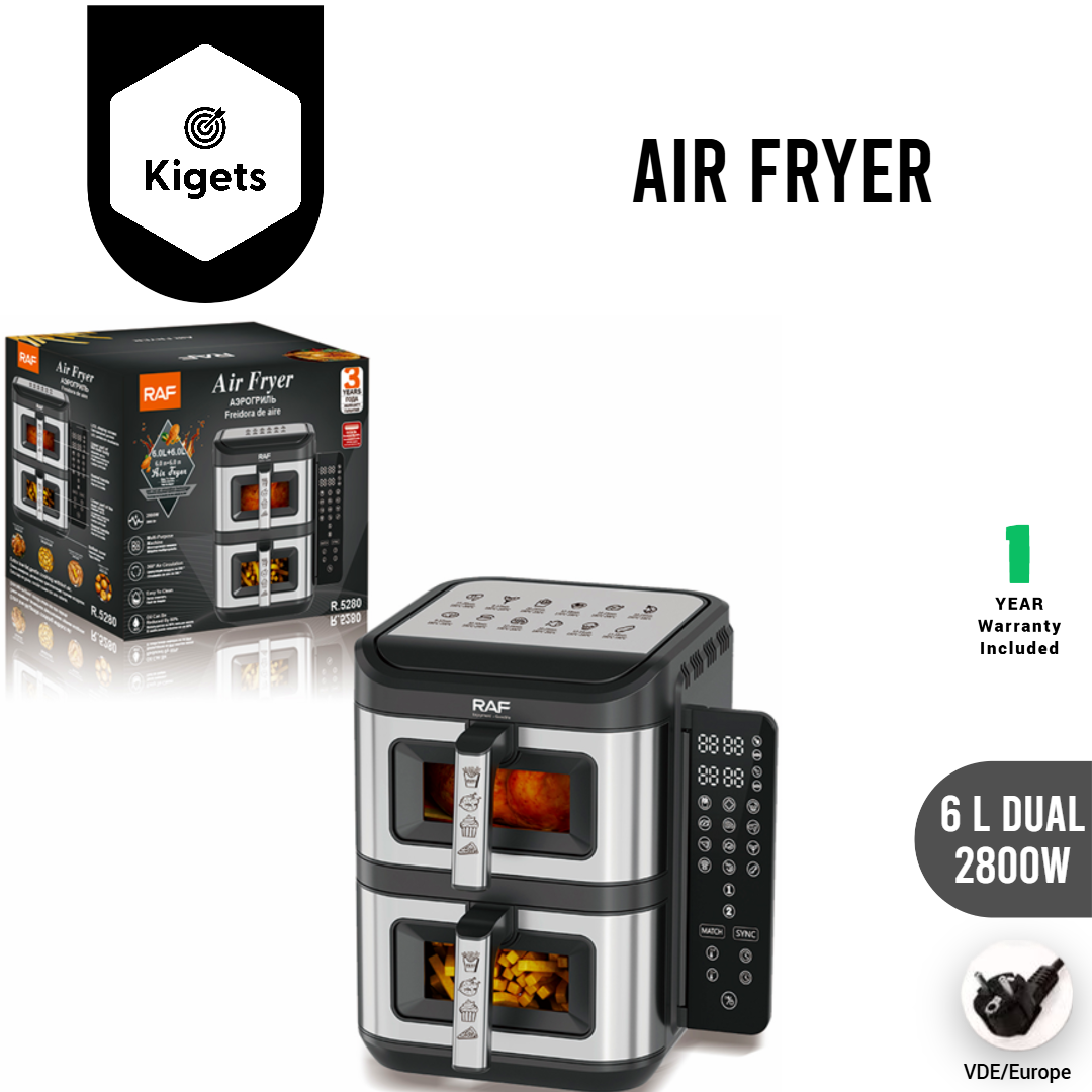 6L Dual Digital Air Fryer