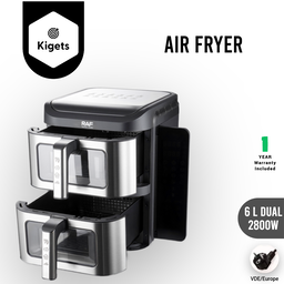 6L Dual Digital Air Fryer 
