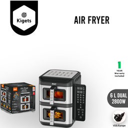 6L Dual Digital Air Fryer 