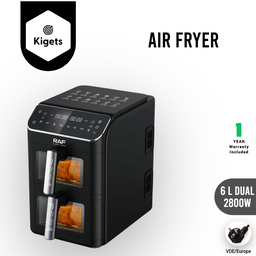 6L Dual Digital Air Fryer 2