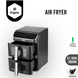 6L Dual Digital Air Fryer 2