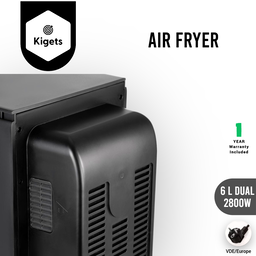 6L Dual Digital Air Fryer 2