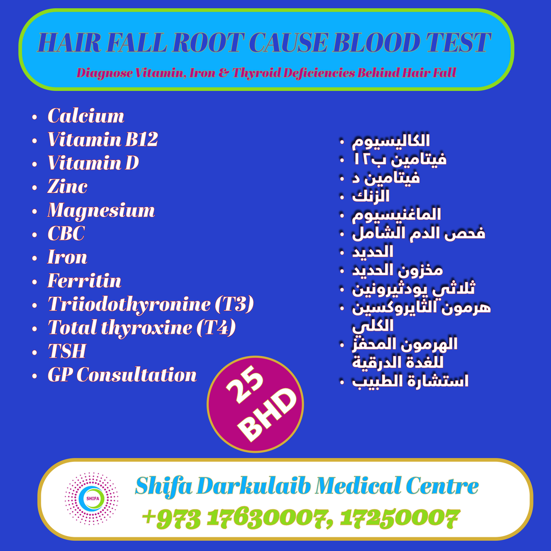 Hair Fall Root Cause Blood Test – Package