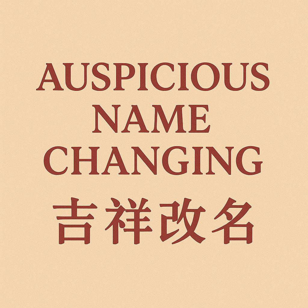 Auspicious Name Changing  (吉祥改名)