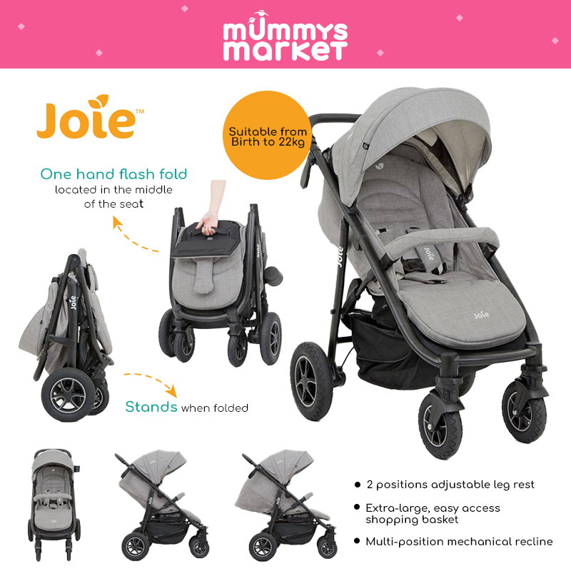 Joie Mytrax Flex - Gray Flannel + Free Raincover_0