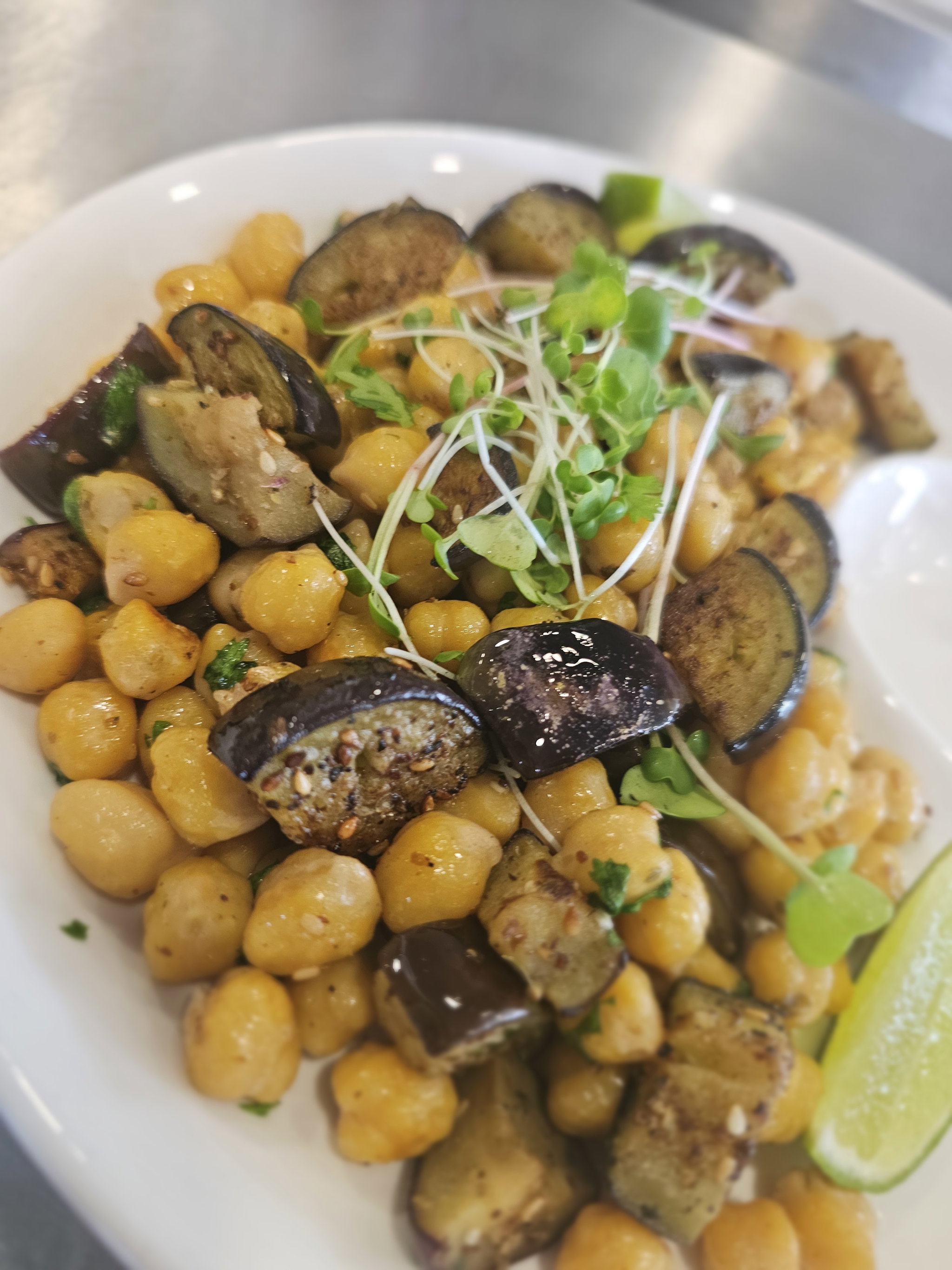 Eggplant & Chickpea Zest Salad _0