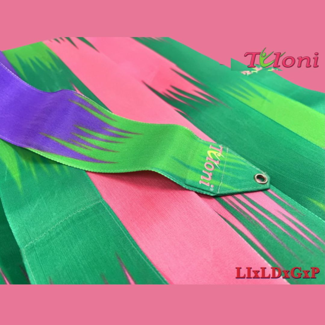 TULONI |  Ribbon Tuloni mod. Zig-Zag col. Lime-Lavender-Green-Pink 4M_2