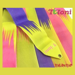 TULONI | Ribbon Tuloni mod. Zig-Zag col. Yellow-Lavander-Yellow-Pink-4M