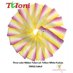 TULONI | Three-color Ribbon Tuloni col. Yellow-White-Fuchsia-6M
