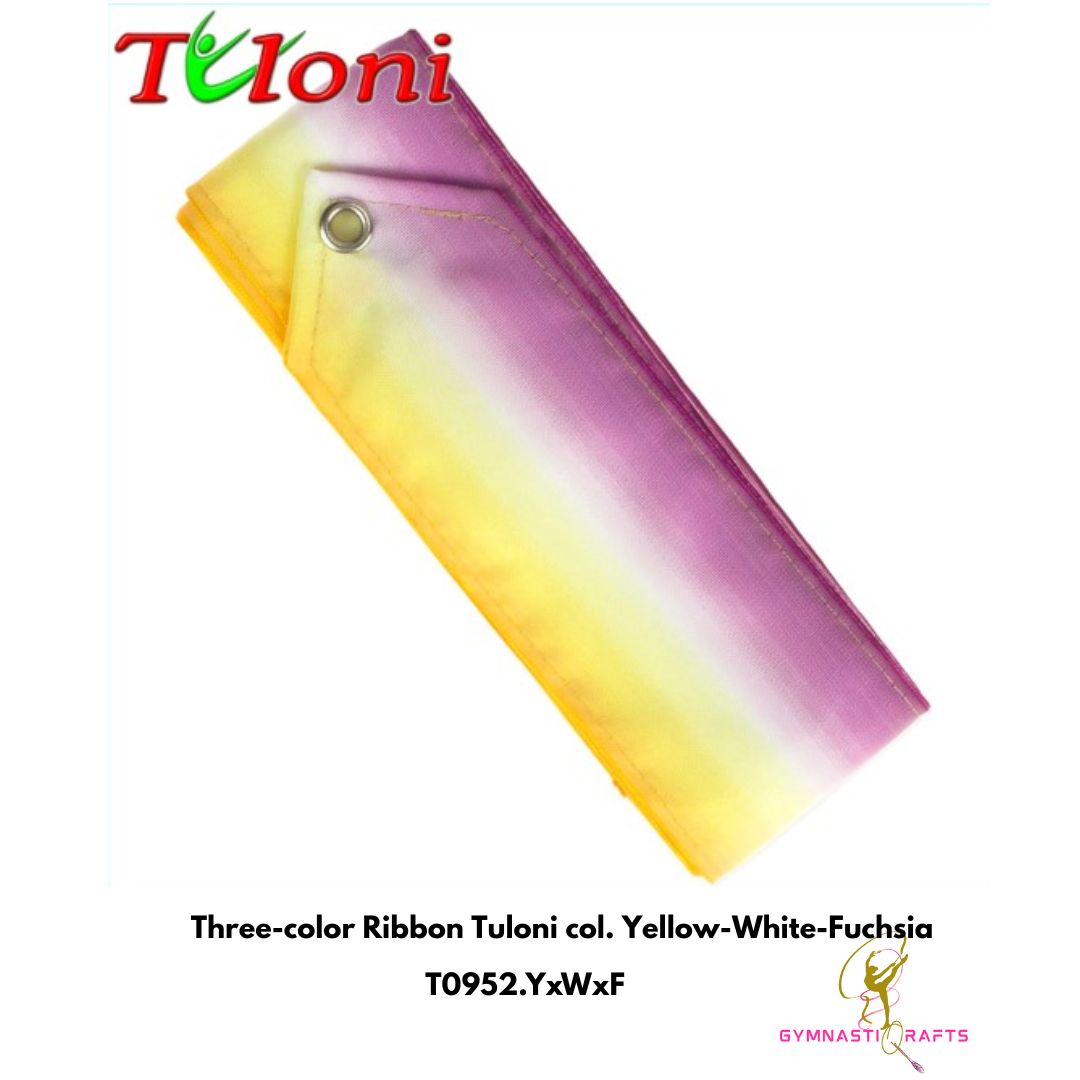 TULONI | Three-color Ribbon Tuloni col. Yellow-White-Fuchsia-6M_2