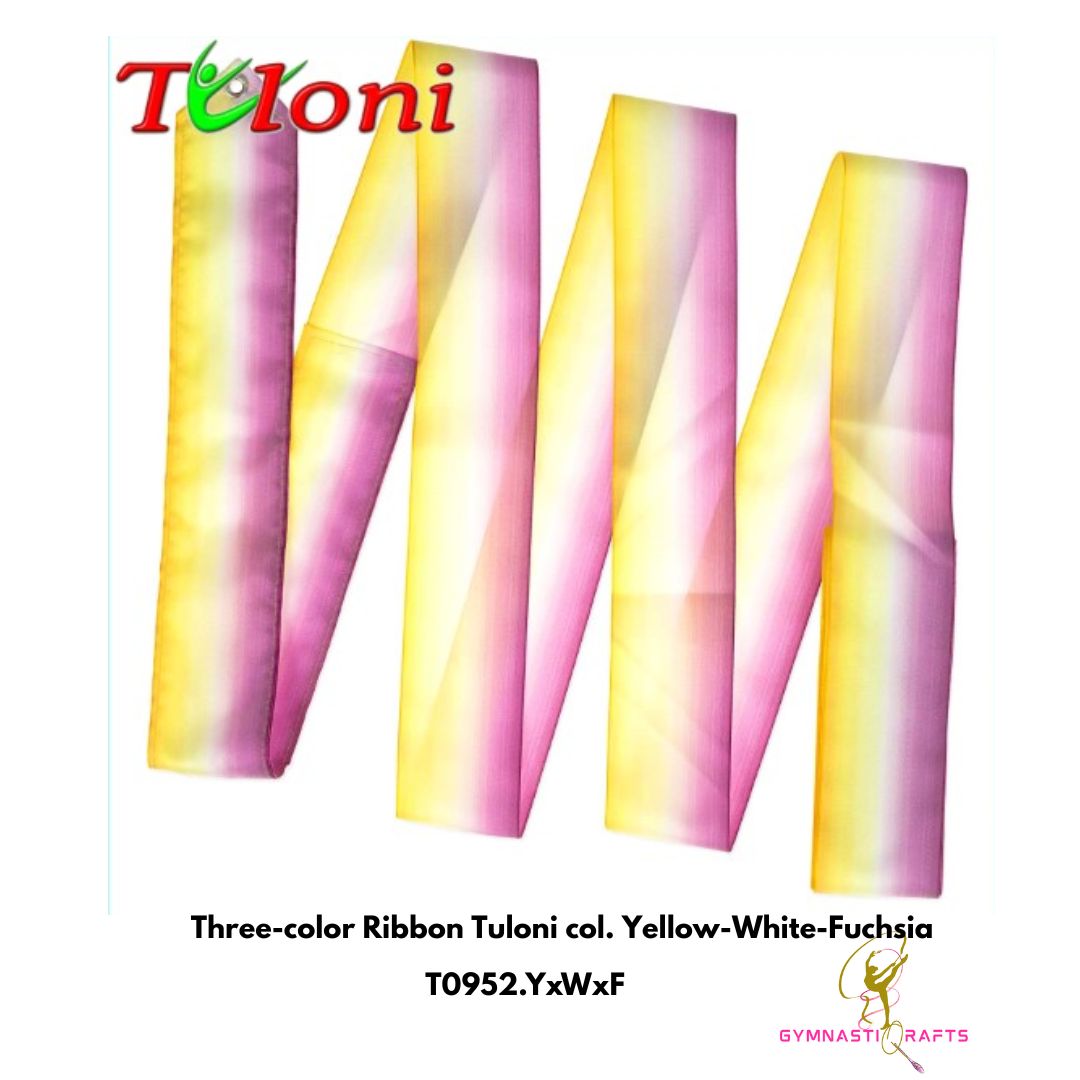 TULONI | Three-color Ribbon Tuloni col. Yellow-White-Fuchsia-6M_1