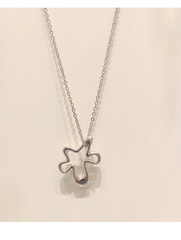 Gargantilha Design Orgânico em Aço Inox
