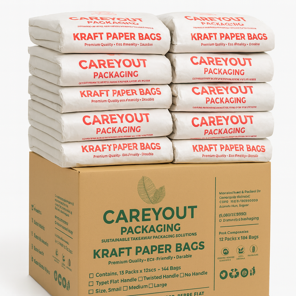 KRAFT DELIVERY TAKEOUT BAGS -10.5” x 9” x 6” - BROWN - (WITHOUT HANDLES) _6
