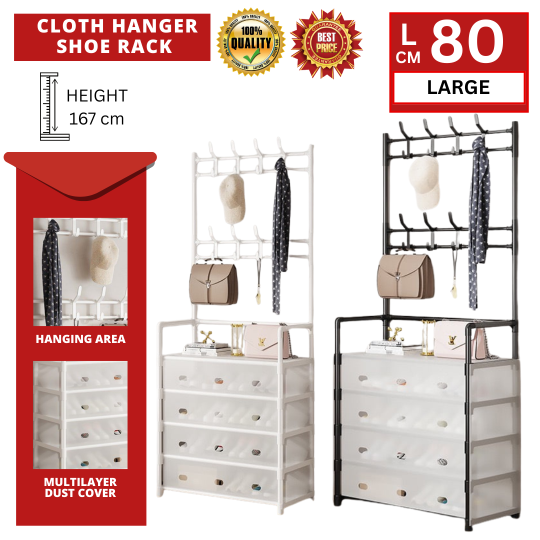 DUSTCOVER CLOTH HANGER SHOE RACK_0