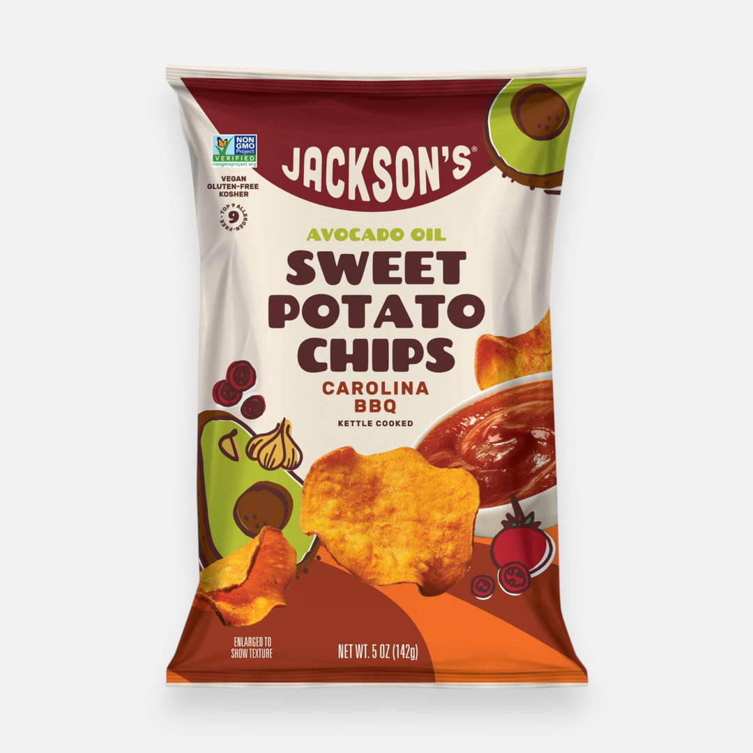 Jacksons Sweet Potato Chips Carolina Bbq 142g