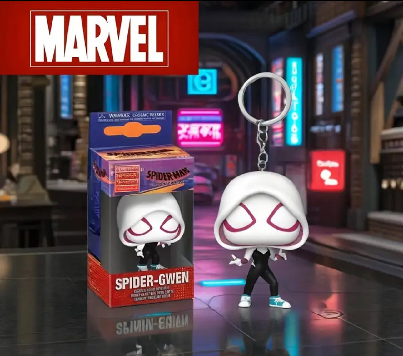 SPIDERGWEN FUNKO POP KEYCHAIN_1