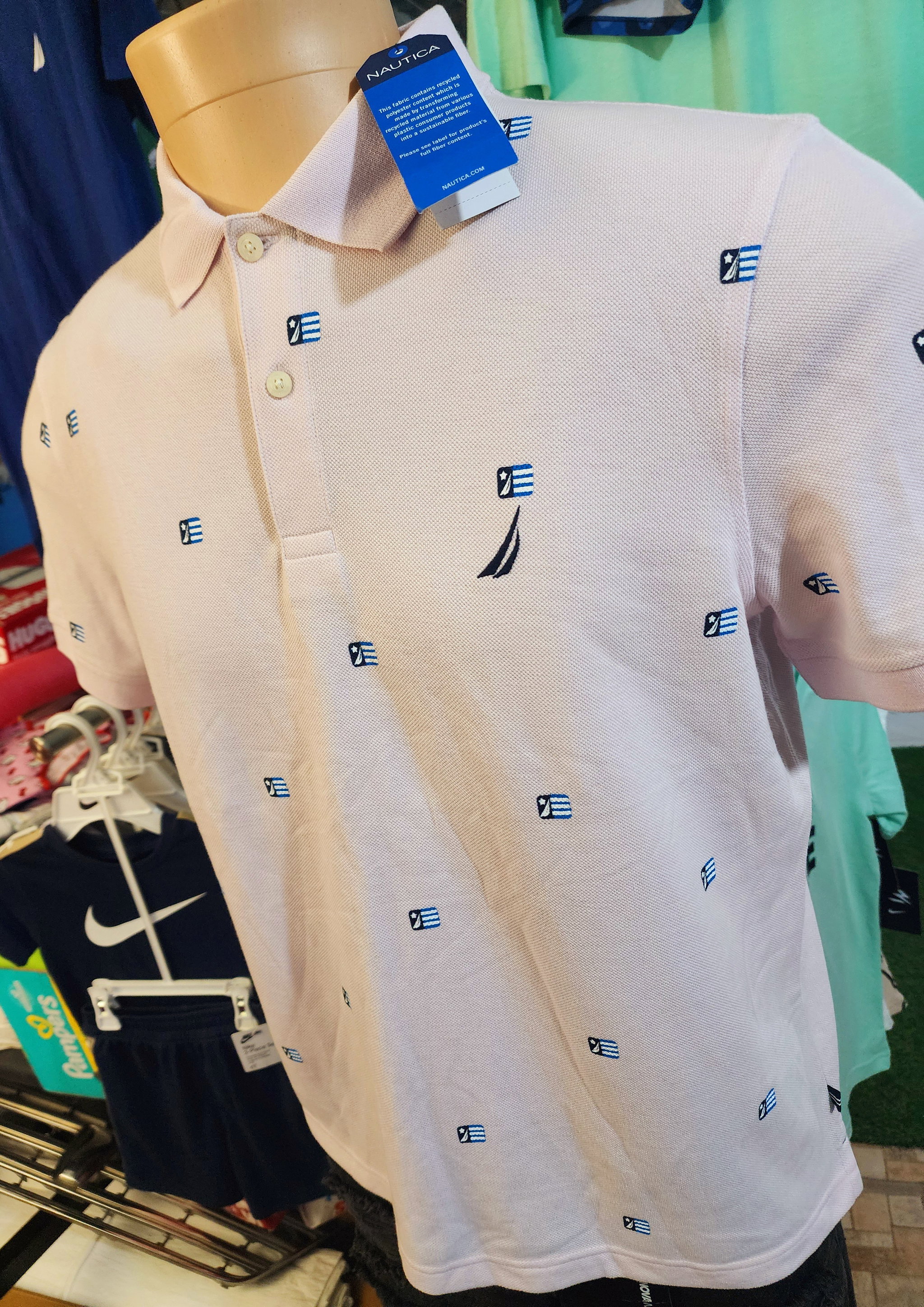 Nautica Men authentic polo tees Pink 💗_0
