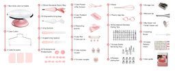 12" Aluminum 137 PCS CAKE DECORATING KIT (PINK)