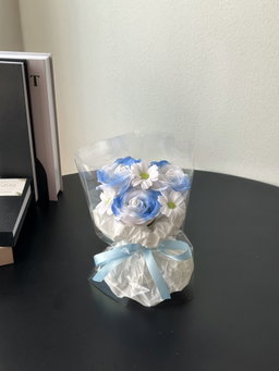 (3R009) 3 Stalk Soap Rose Chamomile Bouquet  