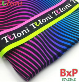 TULONI| Back Protection Cushion Tuloni mod. Wave s. 37x25x2 cm col Pink x Black