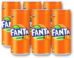Fanta tin 330 ML. Pack of 6