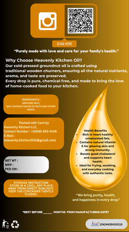 Cold Pressed Organic Groundnut Oil