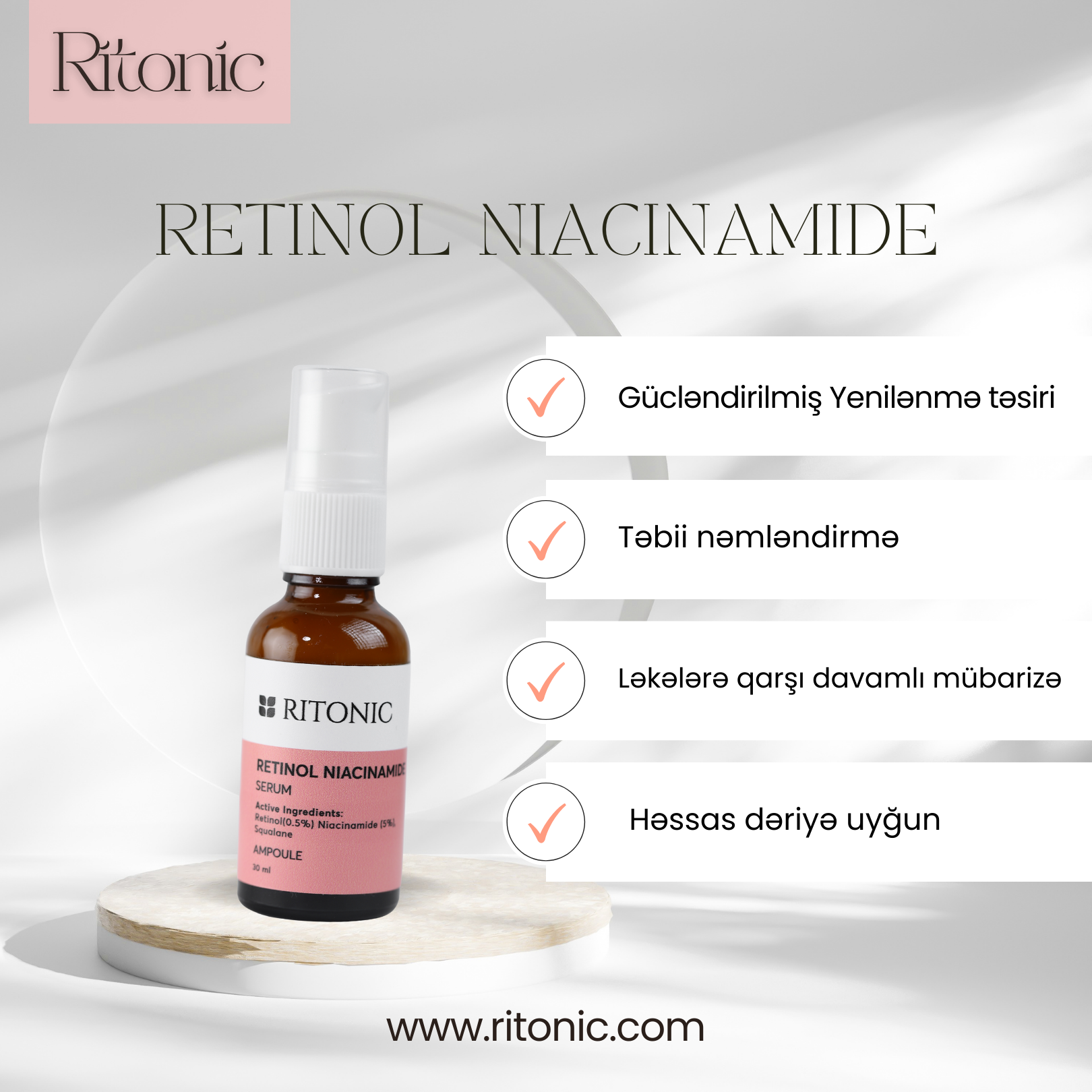 RITONIC RETINOL NIACINAMIDE – Dəri Yenilənməsinin Elite Formulu_2