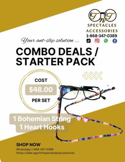 1 Bohemian String + 1 Pair Heart Hook