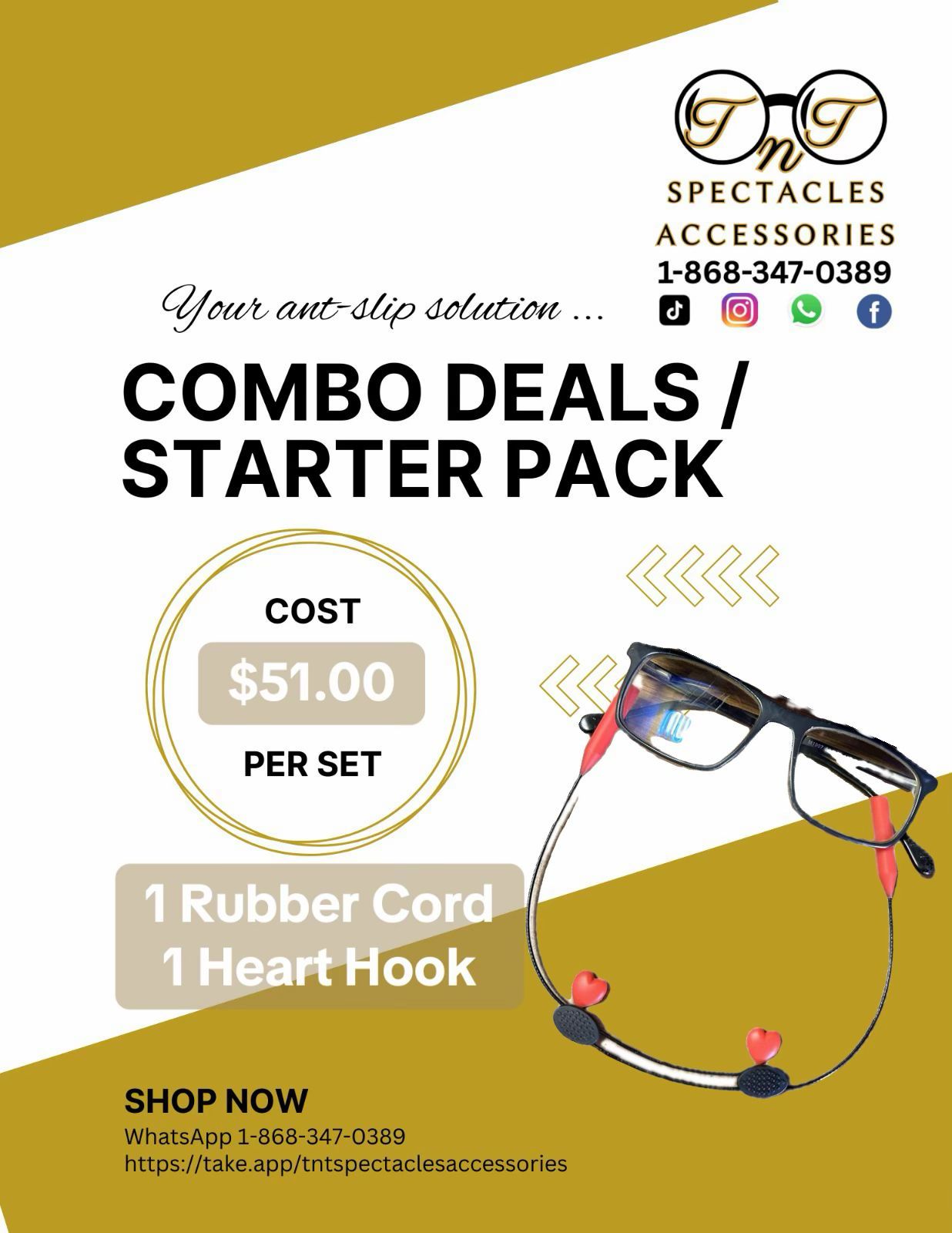 1 Rubber Cord + 1 Pair Heart Hook_1