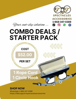 1 Rope Cord + 1 Pair Circle Hook