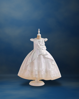 Vintage Embroidery Girls Christmas Dress 