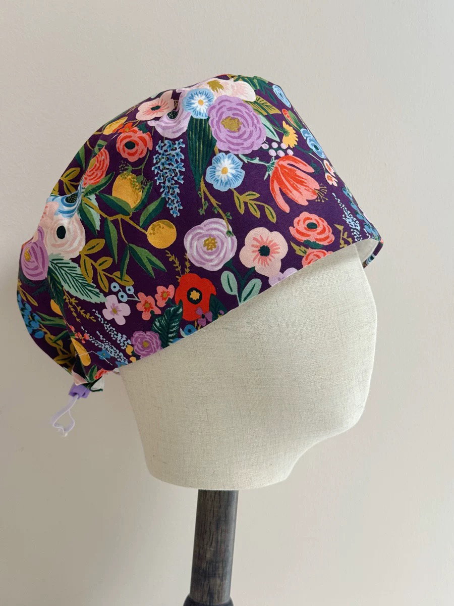 Rifle Paper Co Wild Rose (Maroon) Double Lined Drawstring Cap_3