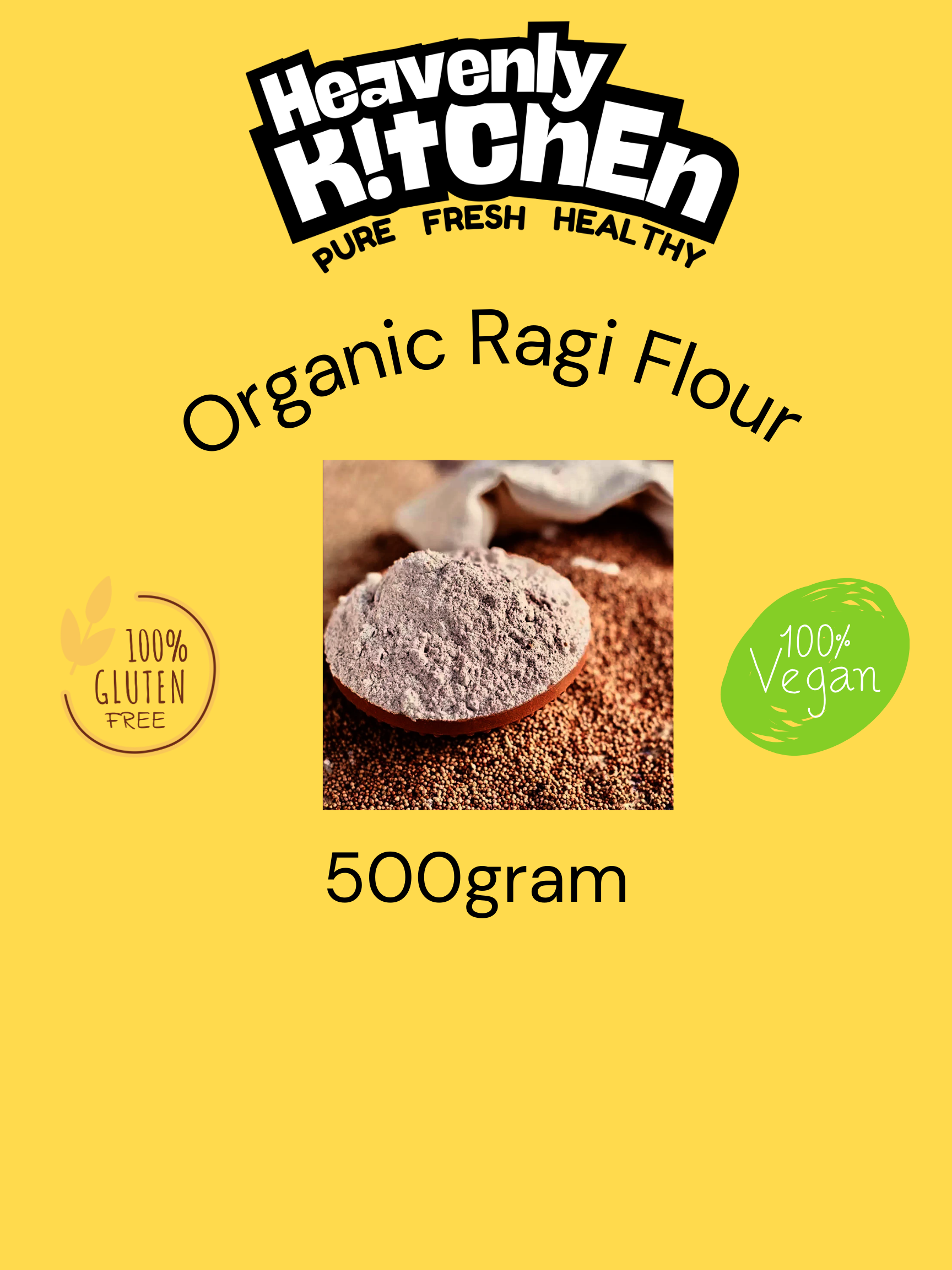 100% Organic Ragi Flour 1lbs | No additives _0