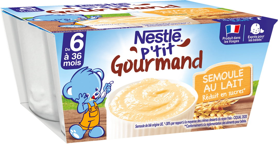 Nestlé P'tit Gourmand Semoule au Lait, Dès 6 mois