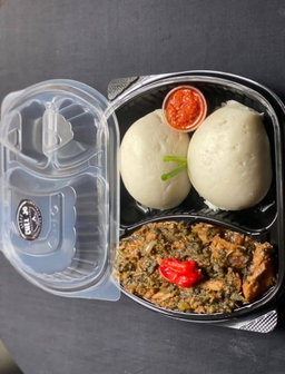 Fufu + oseille aux poissons fumés 