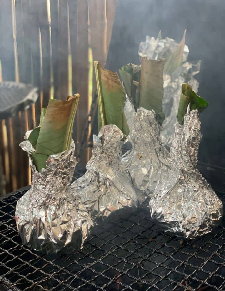 Chikwangue + légume vert + poulet braisé _0