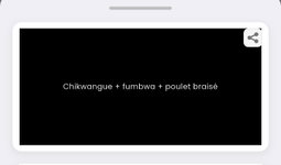 Chikwangue + fumbwa + poulet braisé 
