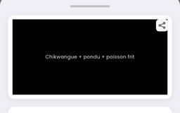Chikwangue  + pondu+poisson frit 