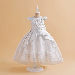 Vintage Embroidery Girls Christmas Dress 
