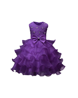Kids Ruffles Lace Party Wedding Dresses