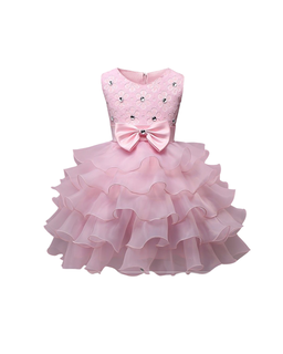 Kids Ruffles Lace Party Wedding Dresses