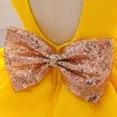 Nabotique - Toddler Girls Net Yarn Embroidery Rhinestone Bowknot Birthday Party Gown Long Dresses Headband Suit