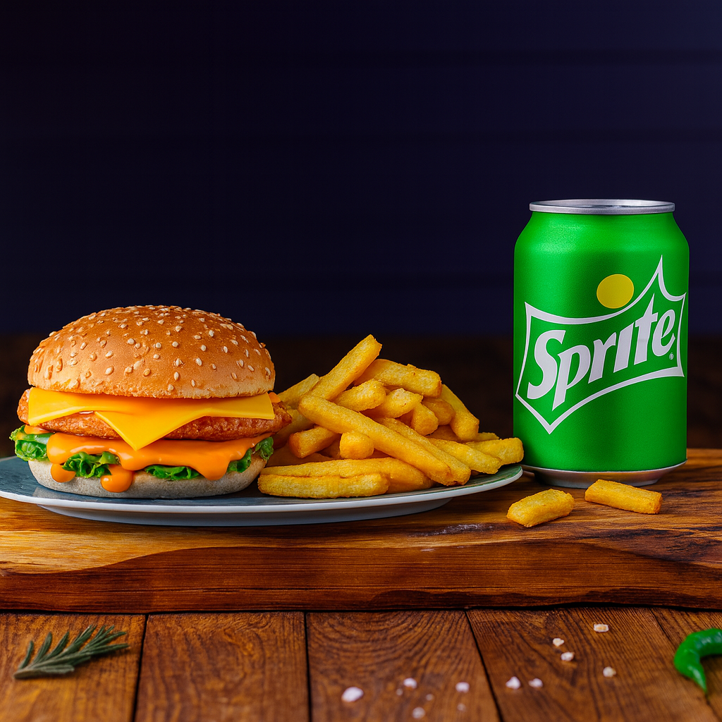 Chicken Cheese Burger Combo_0