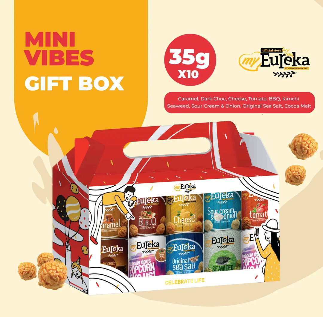 Euroka Popcorn Gift Box - 35G x 10 Cans