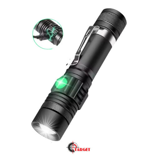 Powerful LED Flashlight Aluminum Alloy Portable Torch USB ReChargeable