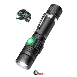 Powerful LED Flashlight Aluminum Alloy Portable Torch USB ReChargeable