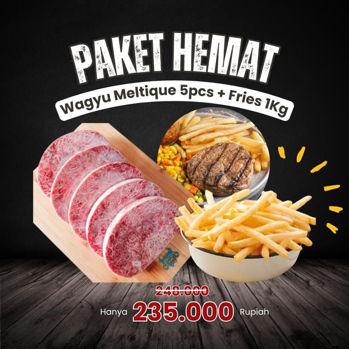 Paket Hemat Wagyu Meltique + Fries 1 kg_0