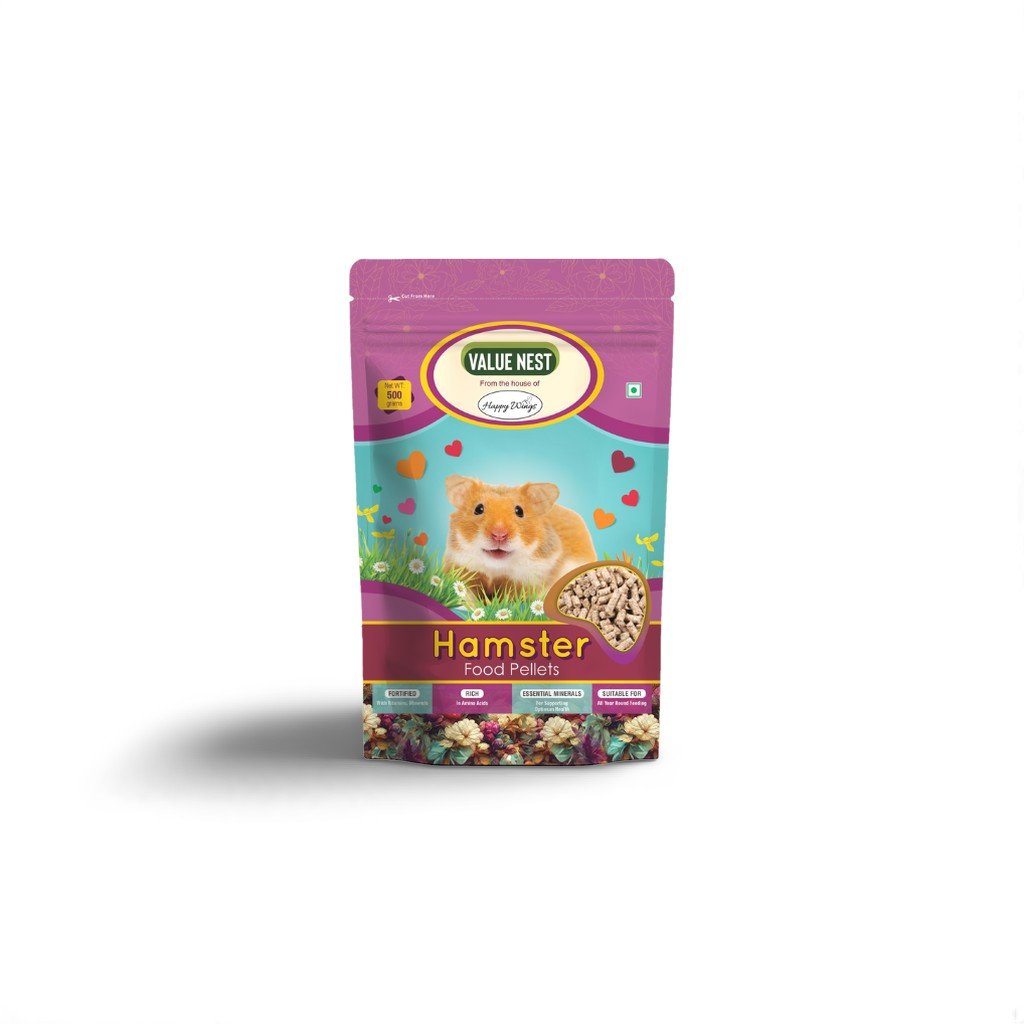 Happy Wings Adult Pellets Feed for Hamster 500 GR