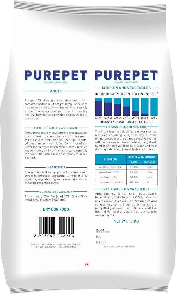 Purepet Puppy Dry Food  Chicken & Vegetables 3kg_1