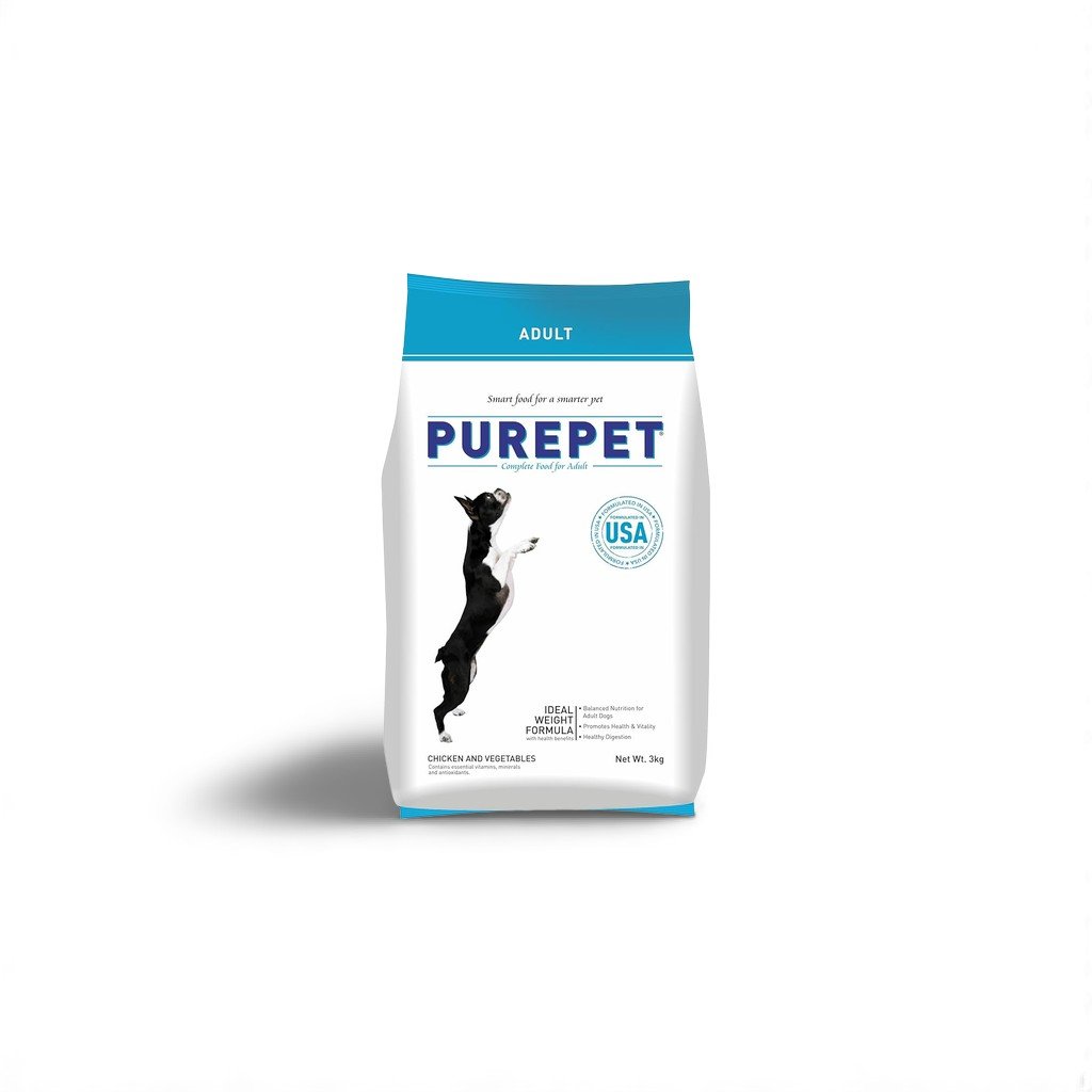 Purepet Dog Adult Dry Food Chicken & Vegetables 3kg